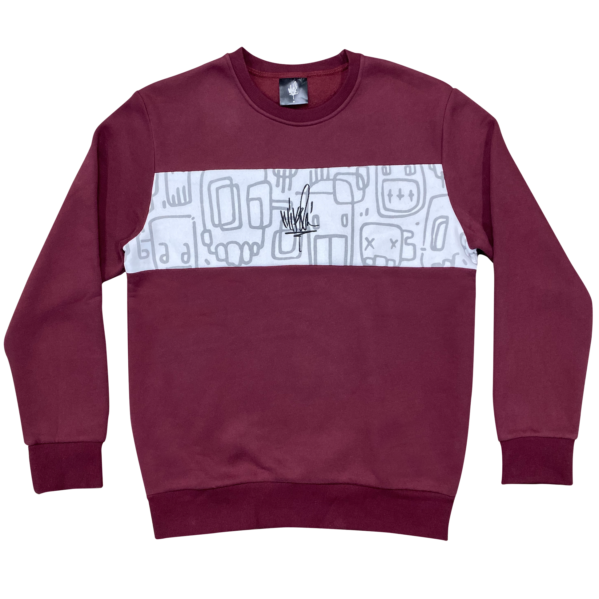 Line Sketch Embroidered Crewneck
