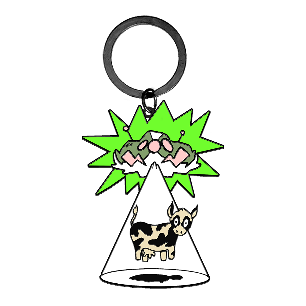 DF V3 UFO & Cow Charm Keychain