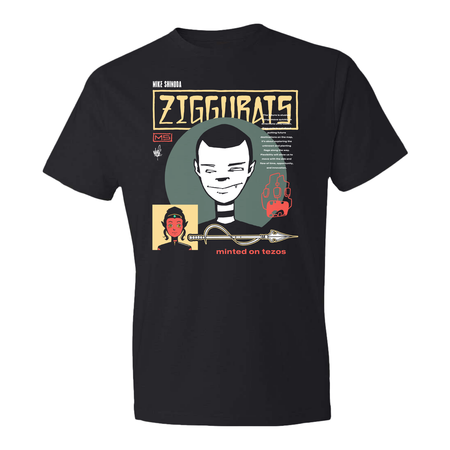 Ziggurats Circle Black Tee